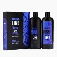 Подарочный набор мужской AСTIVE LINE: гель для душа 250 мл + шампунь 250 мл