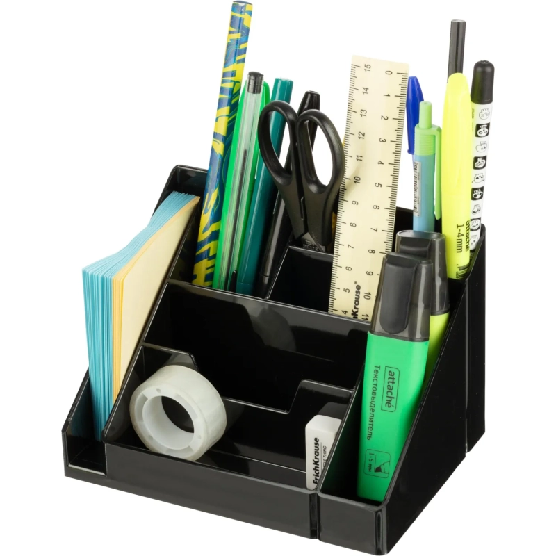 Подставка-органайзер д/канцеляр.мелочей Attache каскад 9 отд черный ОР11АЕ