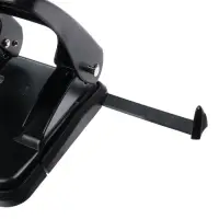 Дырокол 40л метал черный, с линейкой