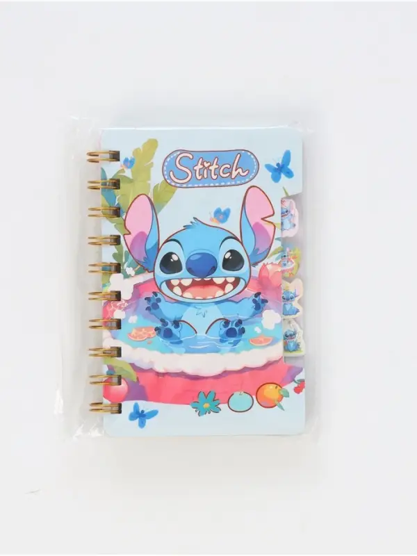 Блокнот с разделителями А6 “Стич в бассейне”, 65л