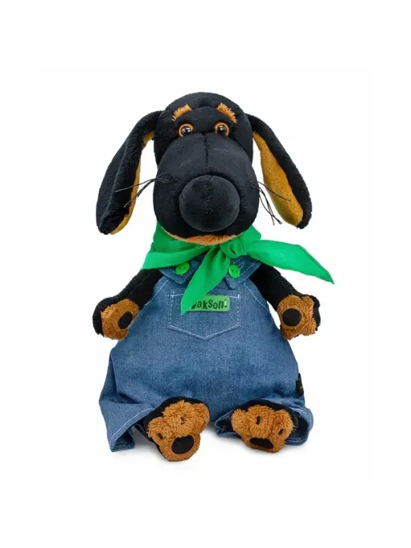 Мягкая игрушка Мягкая игрушка "Собака Ваксон в комбинезоне "Деним", 25 см Vaks25-075