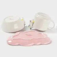 Набор детской посуды Доляна &laquo;Радужный единорог&raquo;, 3 предмета: кружка 350 мл, супница 450 мл, тарелка, керамика, розовый