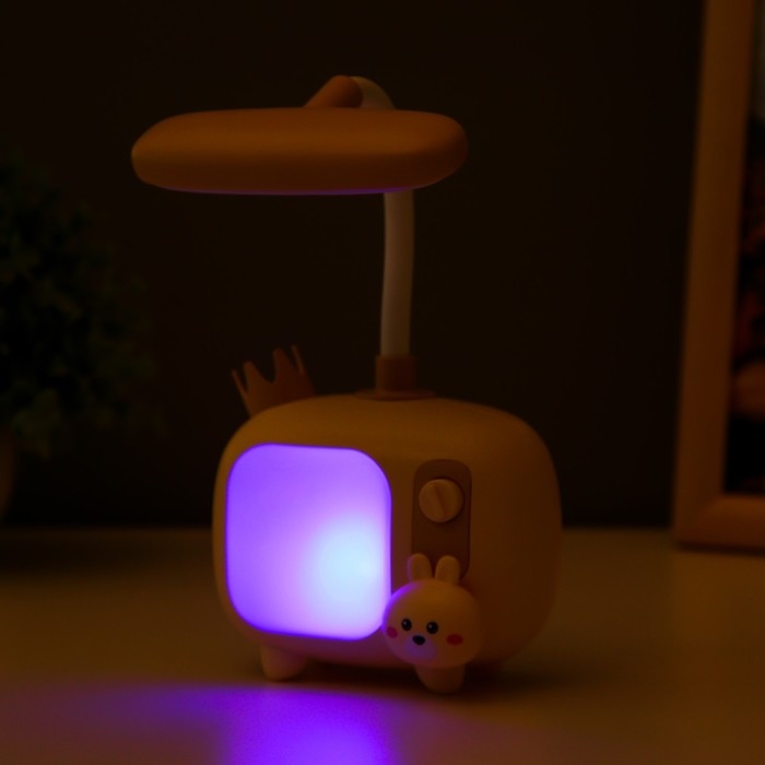 Настольная лампа  Настольная лампа "Зайка" LED 3Вт USB АКБ МИКС 6х9,5х22,5 см RISALUX