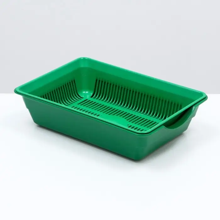 Туалет глубокий с сеткой, 36&times;25&times;9 см, зеленый