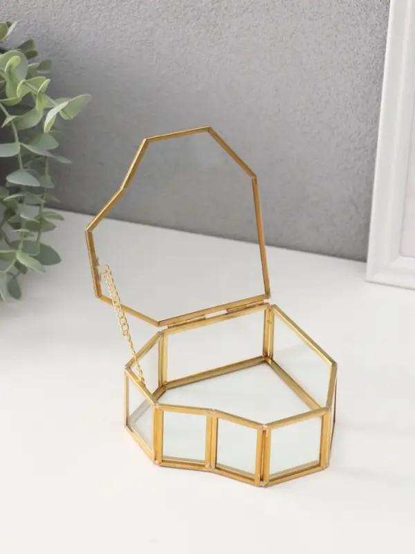 Шкатулка для украшений (колец, колье, серёг) &laquo;Сердце&raquo;, стекло, 12&times;12&times;4 см