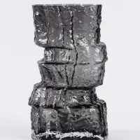 Ваза «Гоэтано», 24.5×13 см, стекло, чёрная