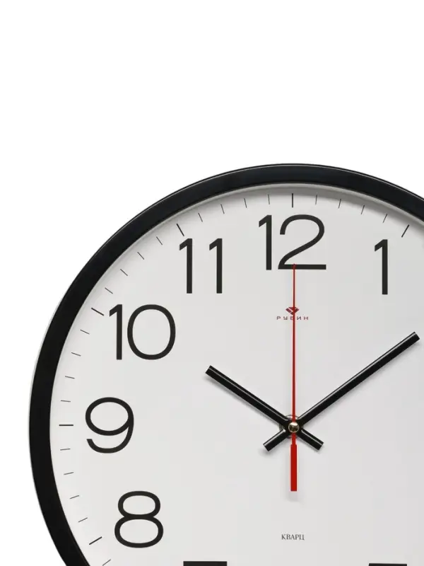 Часы настенные, интерьерные &laquo;Рубин&raquo;, 30 см, черные