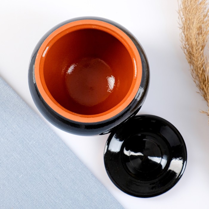 Набор  Набор "Вятская керамика СВЧ" 4х0,5л, черный янтарь