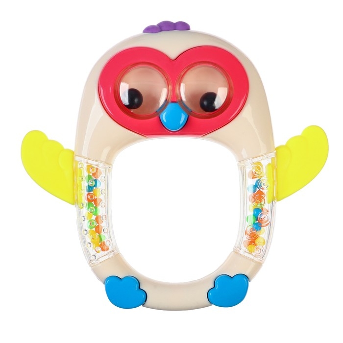 Погремушка «Совенок», с эластичными элементами, цвет МИКС Погремушка «Совенок», с эластичными элементами, цвет МИКС