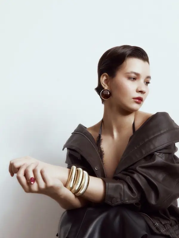 Браслет манжета &laquo;Пружина&raquo;, d=7.5 см, цвет золото