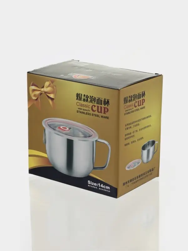 Кружка из нержавеющей стали с вакуумной крышкой, 1.3 л, d=15 см