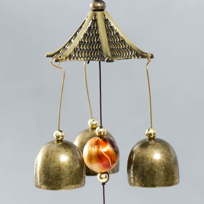 Музыка ветра металл Музыка ветра металл "Дракон и монета" 3 колокольчика 30 см