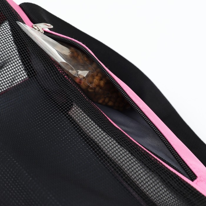 Сумка-переноска сетчатая, 43 х 21 х 30 см, розовая Сумка-переноска сетчатая, 43 х 21 х 30 см, розовая