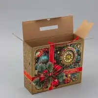 Коробка Новогодняя подарочная "Часики" 29 х 24,5 х 9,5 см