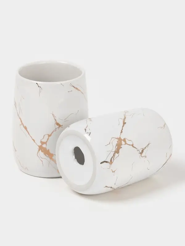 Набор аксессуаров для ванной комнаты SAVANNA &laquo;Гроза&raquo;, 4 предмета (мыльница, дозатор для мыла 400 мл, 2 стакана), цвет белый