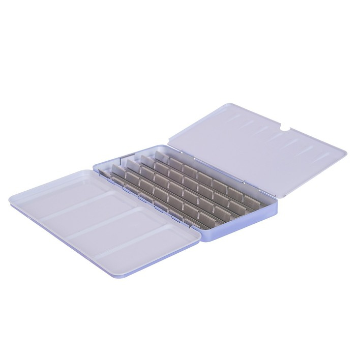 Пенал-палитра под акварель ЗХК  Пенал-палитра под акварель ЗХК "Белые Ночи", 35 цветов, металл, светло-голубой