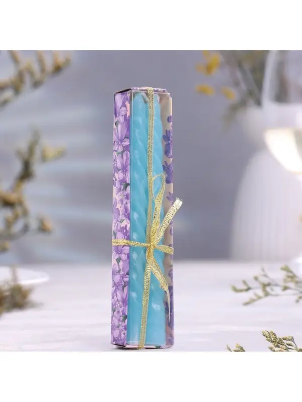 Свечи витые ароматические, 1.5&times;15 см, 2 шт., яблоко