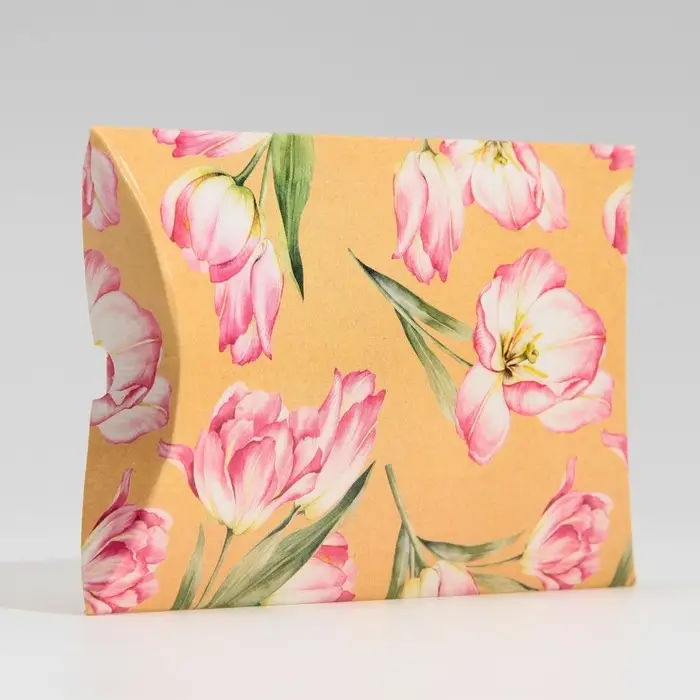 Коробка подарочная складная фигурная, упаковка, «Цветы», 11 х 8 х 2 см