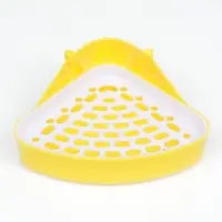 Туалет для кроликов и хорьков, 24&times;18&times;11 см, угловой, пластик, жёлтый