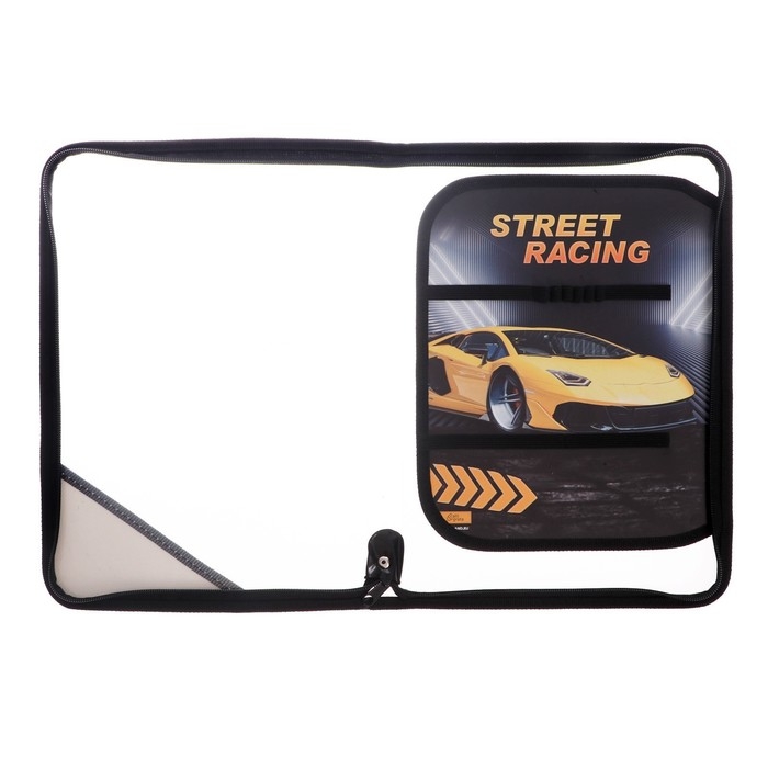 Папка для труда А4, 325 х 230 х 25 мм, молния вокруг, откидная планка, пластиковая, ПТР-1, Calligrata  Папка для труда А4, 325 х 230 х 25 мм, молния вокруг, откидная планка, пластиковая, ПТР-1, Calligrata "Тачка"