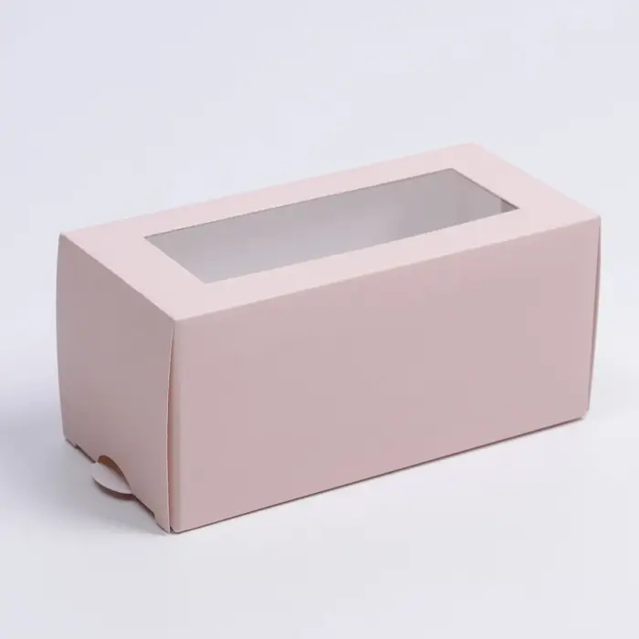 Коробка для макарун, кондитерская упаковка, &laquo;Персиковая&raquo;, 5.5 х 12 х 5.5 см