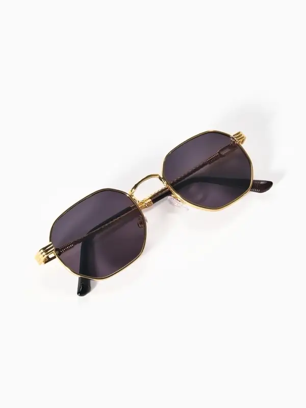 Очки солнцезащитные OneSun, uv 400, футляр, салфетка, цвет золото, серый