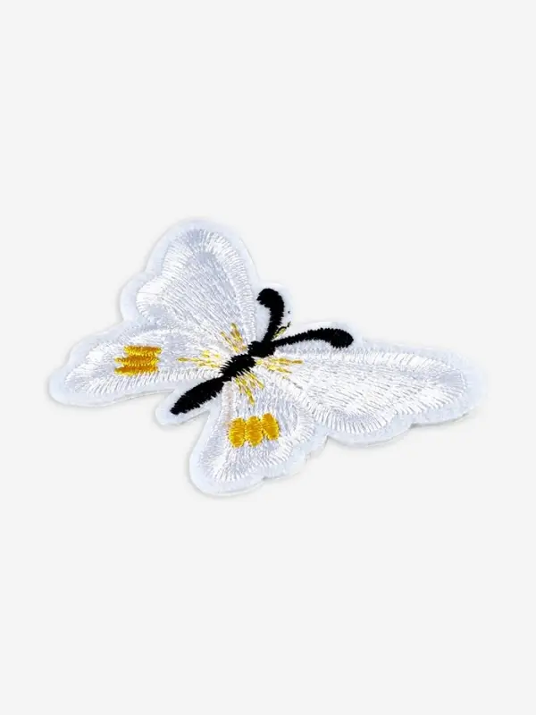 Термоаппликация «Бабочка», 6.7×5 см, фасовка 10 шт., белая Термоаппликация «Бабочка», 6.7×5 см, фасовка 10 шт., белая