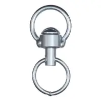 Вертлюг с кольцом, малый,(дл. 6 см, ширина-3 см, дл. кольца 3.7 см, толщина проволоки 0.3 см)