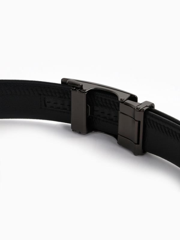 Ремень муж 06-01-07-03, Март2501, 3,5*3*130 см Великан , автомат, под флотер, черный