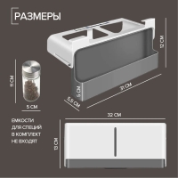 Органайзер для хранения сыпучих продуктов, подвесной, 32×13,5×9,5см