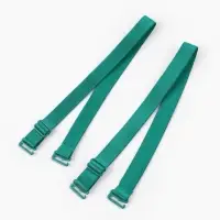 Лямки для бюстгальтера, текстильные, 1.5 см, 37 см, пара, зелёные