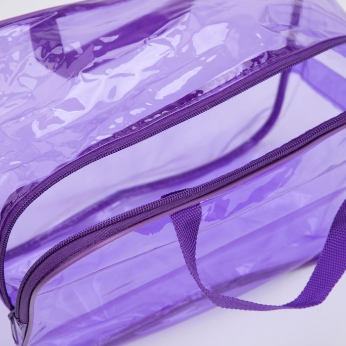 Косметичка на молнии, цвет фиолетовый Косметичка на молнии, цвет фиолетовый