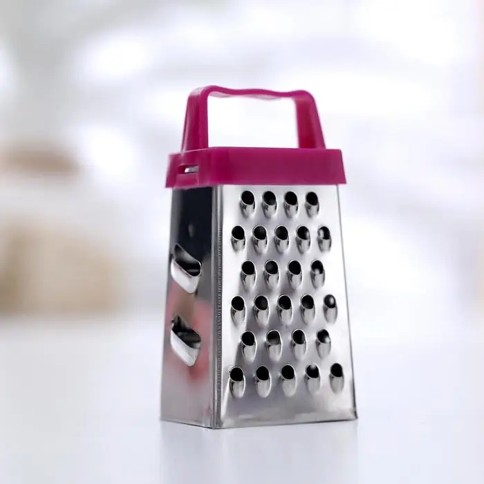 Тёрка четырёхгранная c магнитом Доляна, 3.5×7×3 см, МИКС Тёрка четырёхгранная c магнитом Доляна, 3.5×7×3 см, МИКС