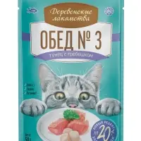Влажный Корм Для Кошек Деревенские Лакомства &laquo;Тунец с гребешком&raquo; 50г