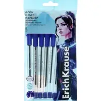 Набор ручек шариковых ErichKrause U-109 Stick Grip, Ultra Glide, 8 штук, узел 1 мм, синий