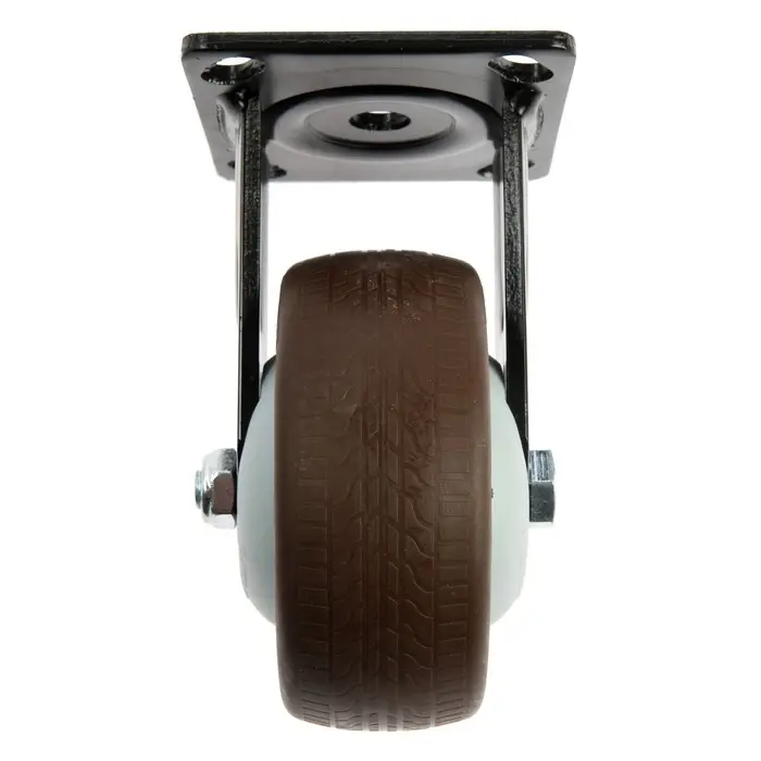 Колесо для транспортных тележек ТУНДРА, d=125 мм, на площадке, покрытие TPR=