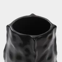 Ваза для цветов &laquo;Габино&raquo;, 18.5&times;12 см, керамика, чёрная