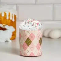 Форма для кулича бумажная Деко-про &laquo;Ромбики&raquo;, 7&times;8.5 см, одноразовая, МИКС