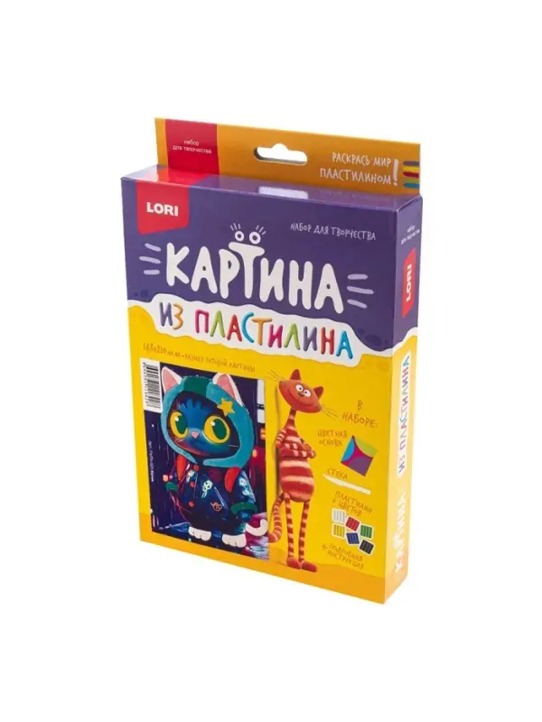 Картина из пластилина &laquo;Котик&raquo;