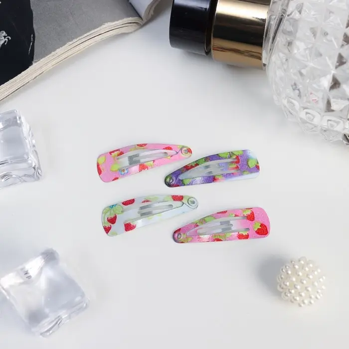 Невидимка для волос «Камилла», набор 12 шт., весна, 3 см, МИКС