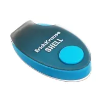 Ластик в пластиковом футляре ErichKrause Shell, мягкий, гипоаллергенный, МИКС