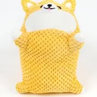 Игрушка мягкая для собак &laquo;Хрюкающий пес&raquo;, жёлтая, с пищалкой, 20 см