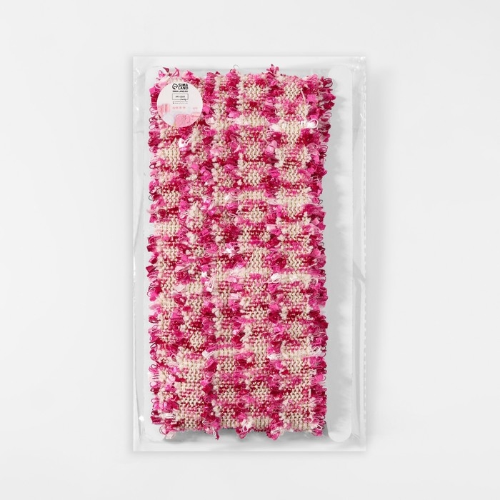 Тесьма декоративная «Твидовая», двусторонняя, 30 мм, 5 ± 0,5 м, цвет фуксия Тесьма декоративная «Твидовая», двусторонняя, 30 мм, 5 ± 0,5 м, цвет фуксия