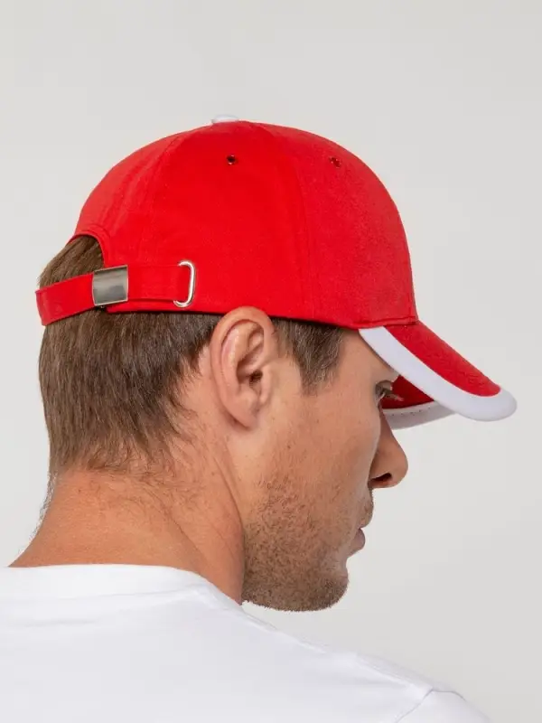 Бейсболка Honor, красная с белым кантом Бейсболка Honor, красная с белым кантом