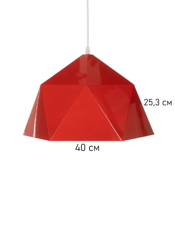 Светильник Edward 1х40Вт Е27 пр-1м красный 38х38х25см Светильник Edward 1х40Вт Е27 пр-1м красный 38х38х25см