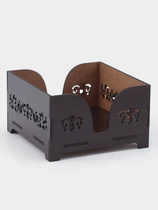 Салфетница Доляна &laquo;Мокко&raquo;, 12.3&times;12.3 см, с салфетками, дерево, коричневая