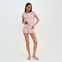 Пижама женская (футболка, шорты) KAFTAN Basic, размер 44-46, розовая