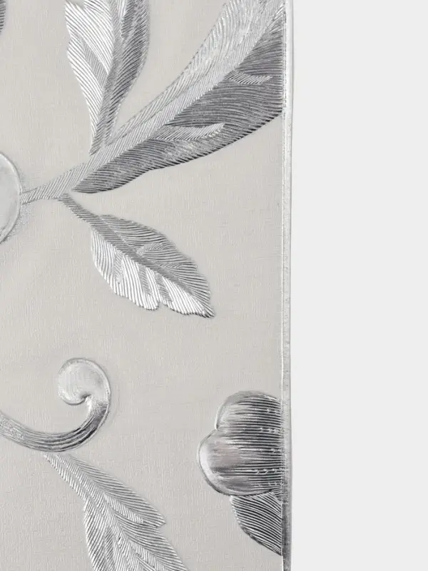 Набор салфеток для стола Доляна &laquo;Цветы&raquo;, 44.5&times;30 см, 4 шт., ПВХ, серебристый