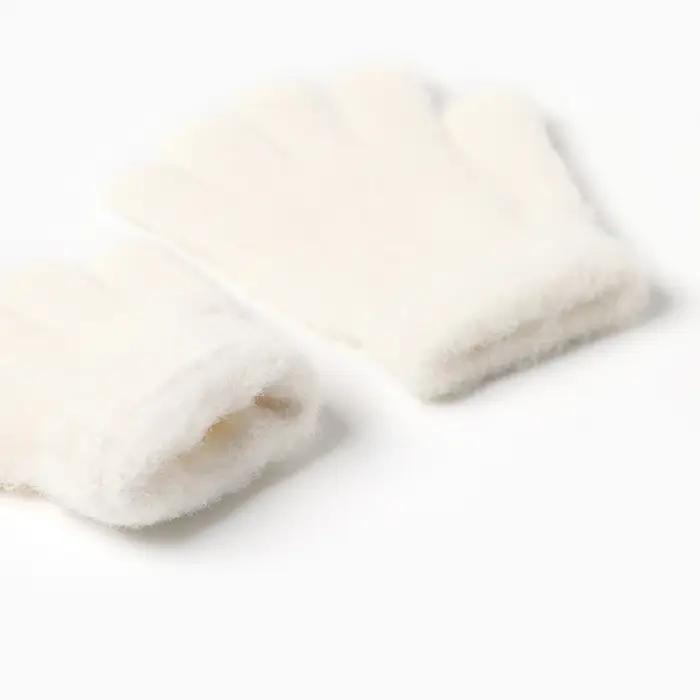 Перчатки для девочки MINAKU, цвет белый, 14см