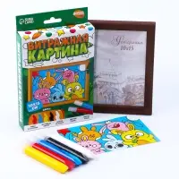 Витражная мини-картина «Кролики друзья» Витражная мини-картина «Кролики друзья»